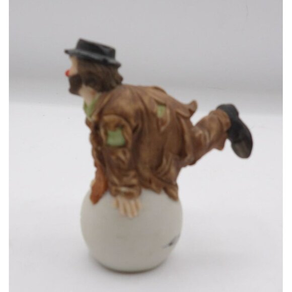 Emmett Kelly Jr Collection, by FlamBR. Clown on Ball, Ceramic Sri Lanka 3 3/8 x - Picture 4 of 5